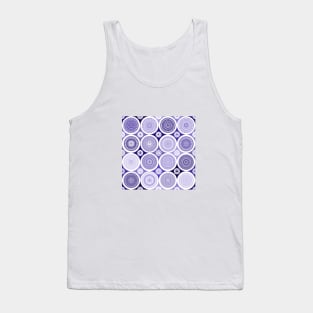 repeating pattern with boho style circles, lavender color Tank Top